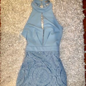 Blue crochet FN dress